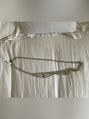 Silver Crystal Chain Waist Belt
